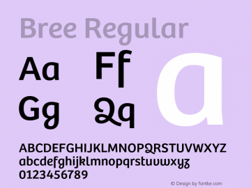 Bree  Font Sample