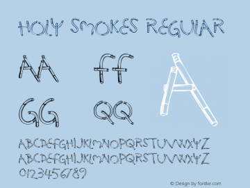 Holy Smokes Regular OTF 4.000;PS 001.001;Core 1.0.29 Font Sample