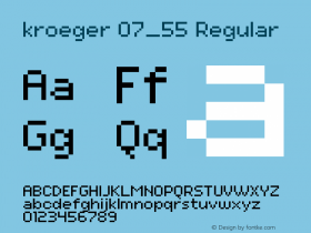 Kroeger0755 Version 2.012 Font Sample