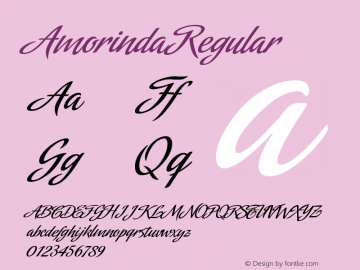 Amorinda 001.001 Font Sample