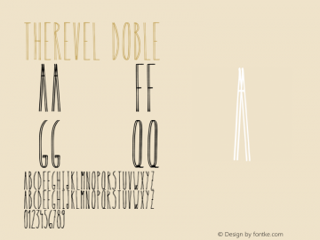 Therevel Doble Version 1.00 2015 Font Sample