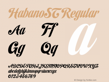 HabanoST 003.000 Font Sample