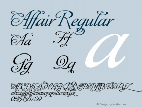 Affair Version 1.000;PS 001.000;hotconv 1.0.38 Font Sample