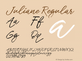 Juliane Version 1.000 Font Sample