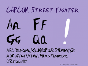 CAPCOM Street Fighter Version 1.00alpha Font Sample