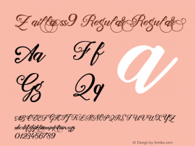 Zaillass9Regular 1.000 Font Sample