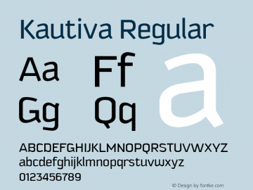 Kautiva Version 001.000 Font Sample