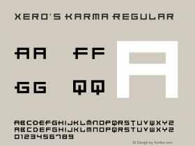 Xero's Karma Regular Version 1.0 Font Sample