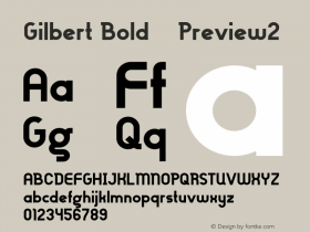 Gilbert Bold - Preview2 Version 1.001;Fontself Maker 2.0.0-0 Font Sample