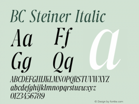 BC Steiner RB Italic Version 1.000图片样张