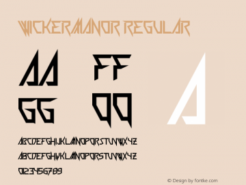 Wickermanor Regular Version 1.0 Font Sample