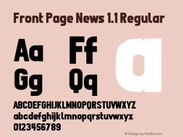 Front Page News 1.1 Version 1.00 March 10, 2014, initial release图片样张