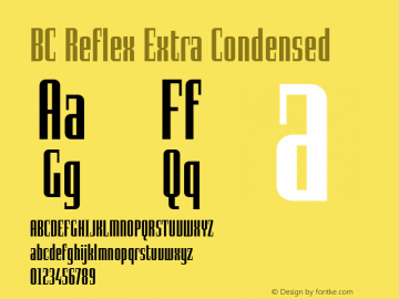 BC Reflex EC Regular Version 1.000 Font Sample