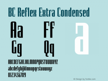 BC Reflex EC Regular Version 1.000 Font Sample