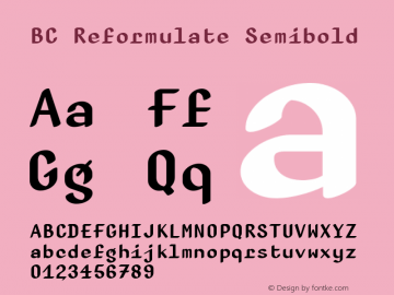 BC Reformulate LSB Bold Version 1.000图片样张