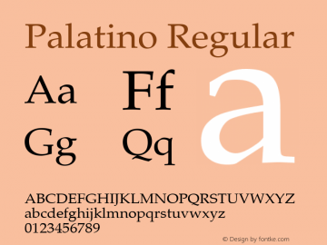 Palatino Regular 001.005图片样张