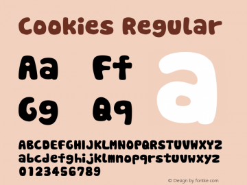 Cookies Regular Macromedia Fontographer 4.1J 98.10.31图片样张