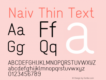 Naiv Thin Text Regular Version 1.002 2006图片样张