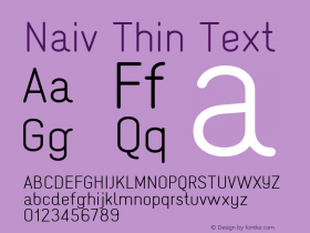 Naiv Thin Text Regular Version 1.002 2006图片样张