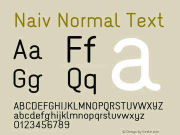 NaivNormalText Regular Version 1.002 2006 Font Sample