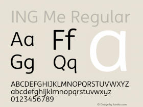 ING Me Version 1.000 Font Sample