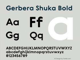 Gerbera Shuka Bold Version 1.000图片样张