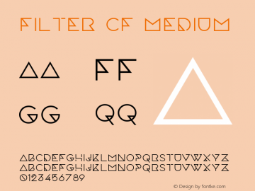 Filter CF Medium Version 1.001;PS 001.001;hotconv 1.0.70;makeotf.lib2.5.58329图片样张