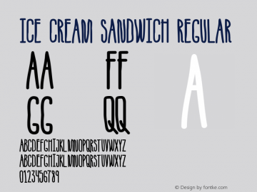 IceCreamSandwich-Regular Version 1.000;PS 001.001;hotconv 1.0.56图片样张