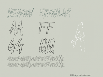 Hengov Version 001.001 Font Sample