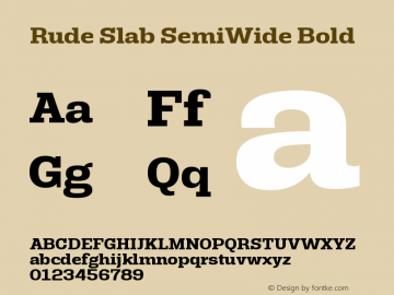 Rude Slab SemiWide Bold Version 1.000图片样张