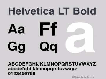 Helvetica LT Bold Version 6.1; 2002图片样张