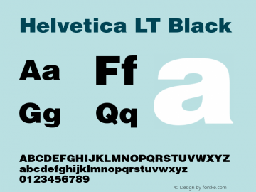 Helvetica LT Black Version 6.1; 2002图片样张