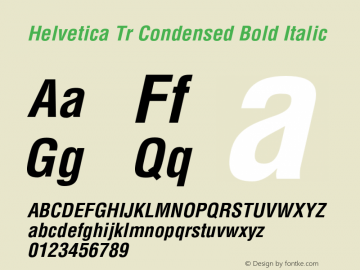 Helvetica-CondBoldItaTr OTF 1.000;PS 001.001;Core 1.0.38图片样张