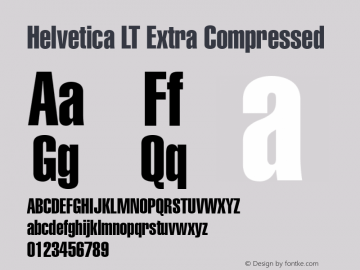 Helvetica LT Extra Compressed Version 6.1; 2002图片样张