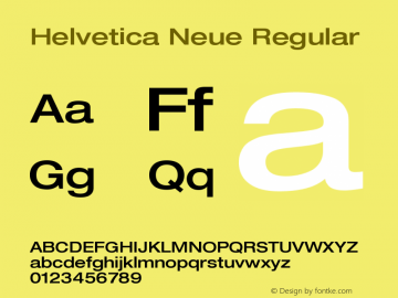 HelveticaNeue-MediumExt 001.000 Font Sample