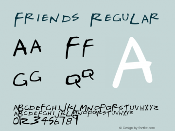 Friends 1.0 Font Sample