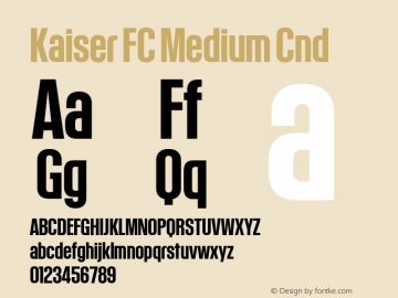 KaiserFC-MediumCnd Version 1.901图片样张