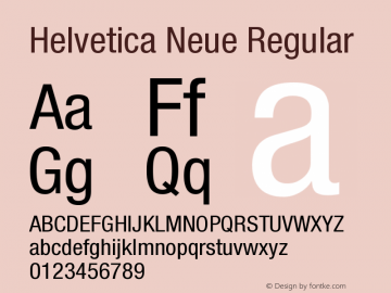 HelveticaNeue-Condensed 001.000 Font Sample