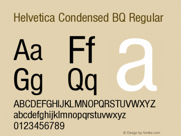 HelveticaConBQ-Light 001.000 Font Sample