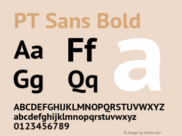 PT Sans Bold Version 2.003W OFL图片样张