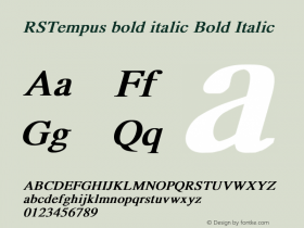 RSTempus Bold Italic 图片样张