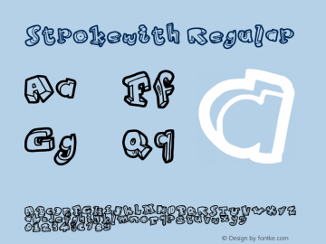 Strokewith Version 1.00 October 24, 2010, initial release Font Sample
