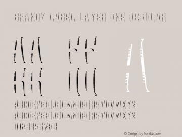 Brandy Label Layer One Version 1.00 October 27, 2015, initial release Font Sample