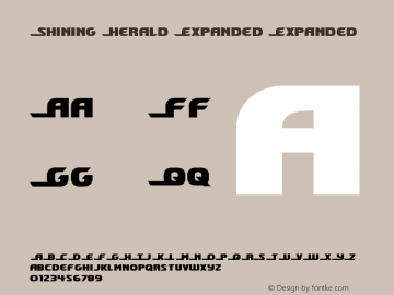 Shining Herald Expanded Version 1.0; 2013 Font Sample