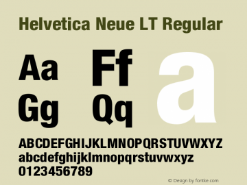 HelveticaNeueLT-HeavyCond 006.000 Font Sample