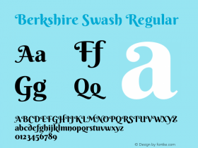 Berkshire Swash Version 1.000 Font Sample