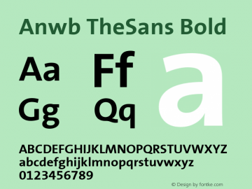 AnwbTheSans-Bold Version 2.003 Font Sample