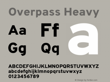 Overpass Heavy Version 3.000;DELV;Overpass Font Sample