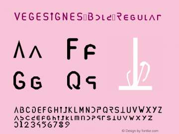 VEGESIGNES Bold Version 1.0 Font Sample