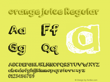 orange juice Version 2.000 Font Sample